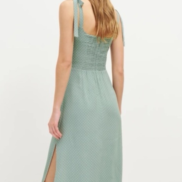 Reformation Mint Green Besse Dress in Verine - Picture 3 of 4
